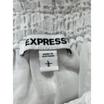EXPRESS Y2K white crochet off shoulder Embroidered blouse crop top Sz L Photo 11