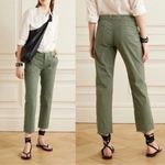 Nili Lotan East Hampton Pants Green Cameo Frayed Hem Women’s Size 10 Photo 11