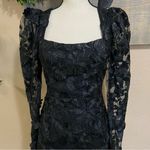 Lulus NWOT Masterfully Eloquent Black 3D Floral Mini Dress Photo 3