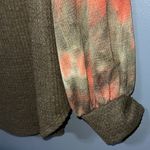 FSL Apparel size medium long sleeve boat neck olive and rust pullover sweater Green Photo 5