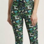 THE UPSIDE Floral Print Compression Leggings Green Blue Size 8 Photo 1