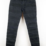 Maje  Black‎ Moto patchwork skinny jeans low rise Photo 0