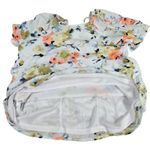 PaperMoon  Petite Light Blue Floral Short Sleeve‎ Blouse SP NWT Photo 3