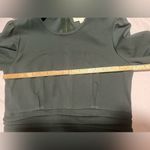 Elegant Dark Green Maxi Dress with Statement Balloon Sleeves, size medium Photo 7