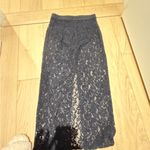 Reformation Black Lace Pencil Skirt Photo 4