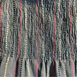 Mud Pie  Women’s Desi Off the Shoulders Chambray Blue Striped Smocked Dress Large Photo 5