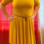 LuLaRoe Nicole Dress Solid Mustard Photo 1