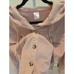 No Boundaries  Women's Juniors L Pink Corduroy Hooded Cropped Jacket Y2K Shacket Photo 2