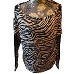 Sofia Vergara Animal Print Bateau Neck Loungewear Top medium 8/10 Mob Wife Photo 0