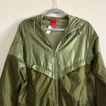 Nike Women’s Olive Green Windbreaker Rain Coat Zip Up Jacket Size Small Photo 3