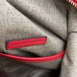 Isaac Mizrahi Red Leather Women's Shoulder Bag w East/west pockets Front Pocket Photo 6