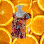 Xhilaration Sleeveless Square Neck Colorful Blouse Size M Photo 4