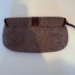 Banana Republic  Clutch Black Herringbone Wool Blend Leather‎ Trim Wristlet Bag Photo 7