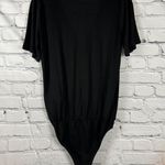 Madewell NWT Wrap-Front Lightweight Short Sleeve V-Neck Bodysuit Black XXS Photo 2