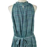 Torrid New  Maxi Lindsay Hi Neck Blue Plaid Tiered Long Dress Size 2X Sleeveless Photo 9