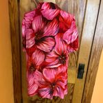 Vtg 90s bright floral Hawaiian shirt Red Size L Photo 9