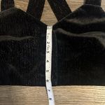 ZARA Women’s Festive Days Black Velvet w/Metallic Threa Button-Up Crop Top L Photo 7