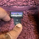 Patagonia  Women’s Small Quarter Zip Fleece Pullover Burgundy Sherpa Cozy Warm Photo 1