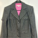 Diane Von Furstenberg  El Dorado Grey Button Up Wool Blend Pea Coat Jacket Size 4 Photo 1