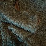 ZARA  Teddy Open Front Green Fuzzy Jacket Size Medium Photo 11