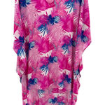 Adrienne NWT  Womens Tropical Palm High Low Blouse‎ Tunic Size L Flowy Resortwear Photo 0