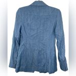 NWT NY&C x Eva Mendes Lyocell Blazer Size XS Blue Notched Lapel‎ Lips Dot Lining Photo 1