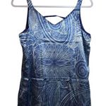 Serra  Women's Blue V-Neck Reversible Geometric Retro Tank Top Size S Photo 0