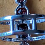 Natural Vermelho Red Garnet Sterling Silver Cocktail Ring Size 5.75 Photo 5