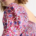 J.Crew  Afternoon Linen Dress Berry Floral‎ Pink Size Small Photo 2