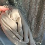 Chico's Chico’s Gold Sequin Cold Shoulder Dress 0P/S/4P Short Sleeve Knee Length Lined Photo 5