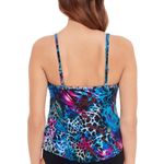NWT! Magicsuit by Miraclesuit Blue Rita Tiered Tankini Top Photo 1