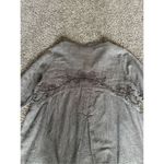Soft Surroundings women’s L button down tunic embroidered top flowy gray cotton Photo 6