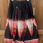 Eva Mendes Retro Pinup Umbrella Midi Skirt Sz 0 NWT Black Photo 0