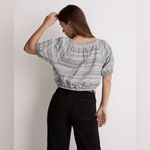 Madewell Jacquard Keyhole stripped crop top Photo 6