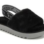 UGG  Koolaburra Fuzz’n II Slip-On Slippers Faux Fur in Black Size 5 Photo 1