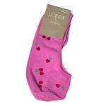 J.Crew Womens Heart and Cherries No Show Ankle Socks Pink Photo 2