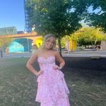 Lulus Light Pink Floral  Dress Photo 2