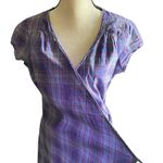 Converse Adorable purple plaid wrap dress, short sleeves Photo 4