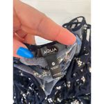 AQUA  Navy Floral Tie Strap Wide Leg Jumpsuit Size XS Photo 4