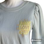 Ganni Isoli Puff-Sleeve Love Club Sweatshirt- Size XS Photo 5