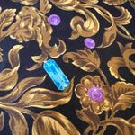 Buttons Vintage Tess Womens Jewels Print Shirt Top Blouse Retro  Down Back Size 6 Photo 5