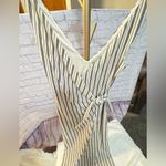 H&M  black and white striped textured wrap dress knee-length size small NWT Photo 6