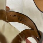 Coach Orange Leather Wood Block Platform Boho Chic Summer Heels 9/39 Photo 5