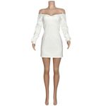 BHLDN  Gianna Off The Shoulder Mini Dress, Ivory, Small Photo 8