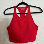 Outdoor Voices Red TechSweat High Neck Crop Top Sports Bra Size Medium Photo 1