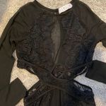 Black Cut Out Bodysuit Size M Photo 5