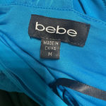 Bebe  Turquoise Blue dress sz M One shoulder Cocktail Club Wedding HOCO party Photo 5