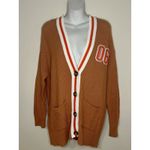 Aerie Oversized Varsity Cardigan in Orange 100% Cotton Size XS EUC!! Photo 1