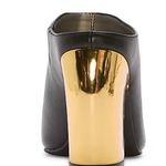 Worthington Size 7 Black and Gold Mules with Architectural Heel New With Tags Photo 5