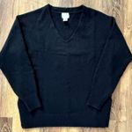 H&M  Sweater Womens Size XS Black V-Neck Pullover Poly, Wool Blend GUC Photo 0